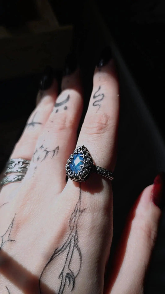 Labradorite Fire Ring Book of Kissu