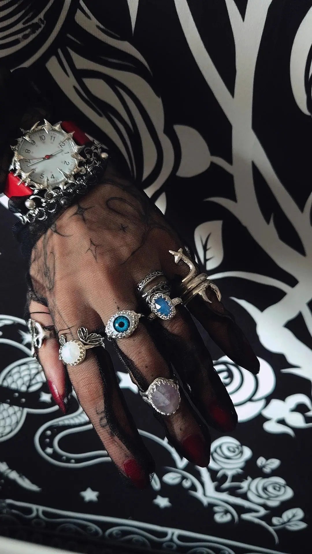 Fluorite Silver Ring - UK N / US 7 Book of Kissu