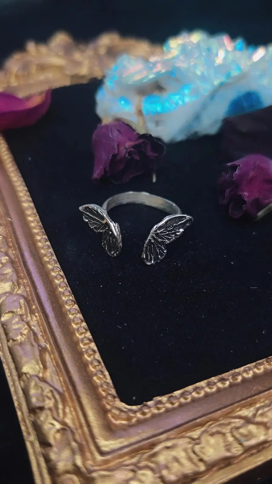 Wings - Adjustable Silver Ring Book of Kissu