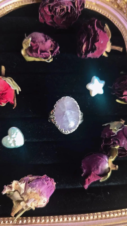 Fluorite Silver Ring - UK N / US 7 Book of Kissu