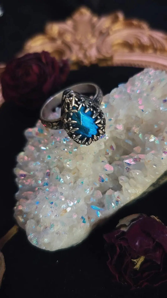 Labradorite Fire Ring Book of Kissu