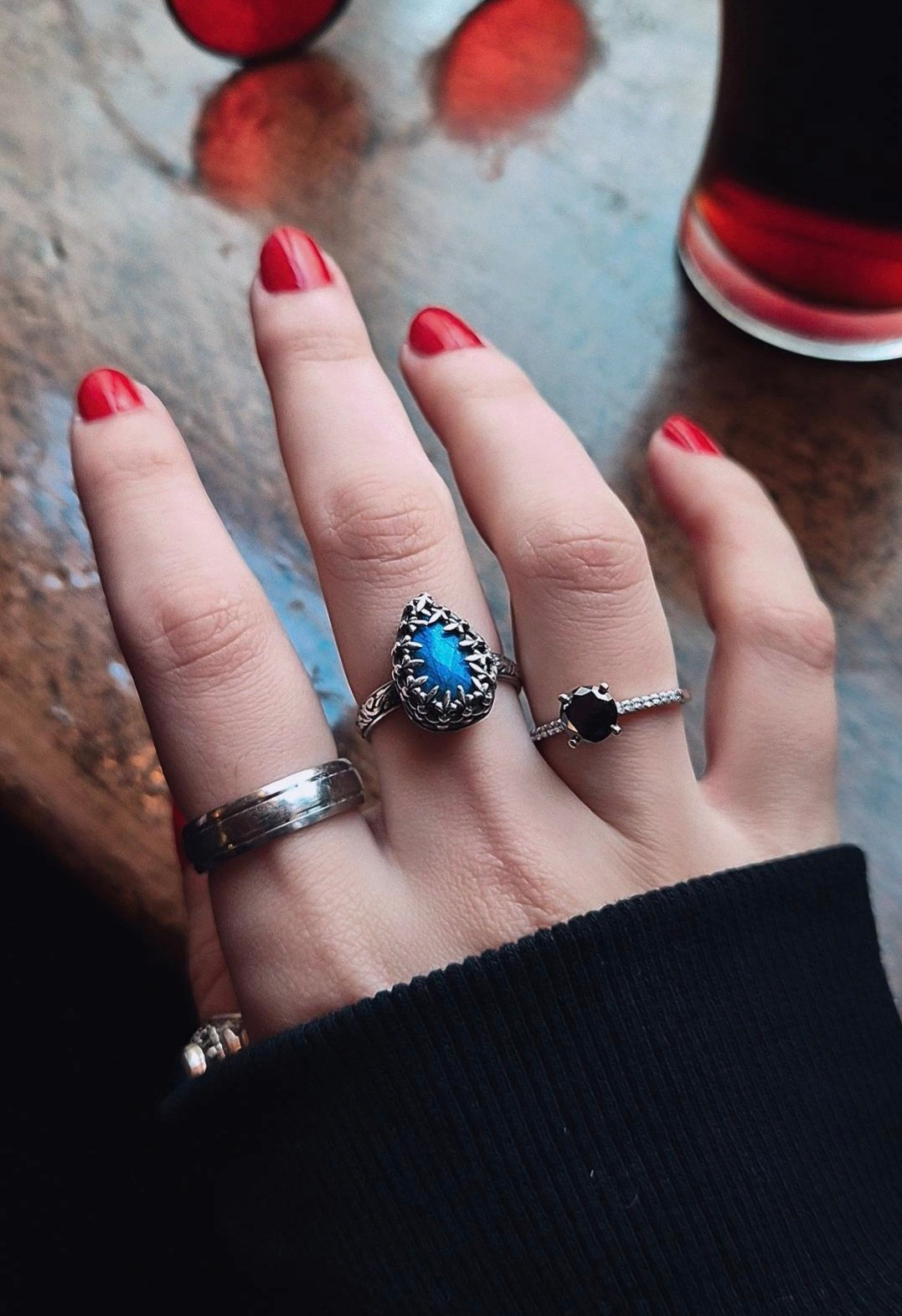 Labradorite Fire Ring Book of Kissu