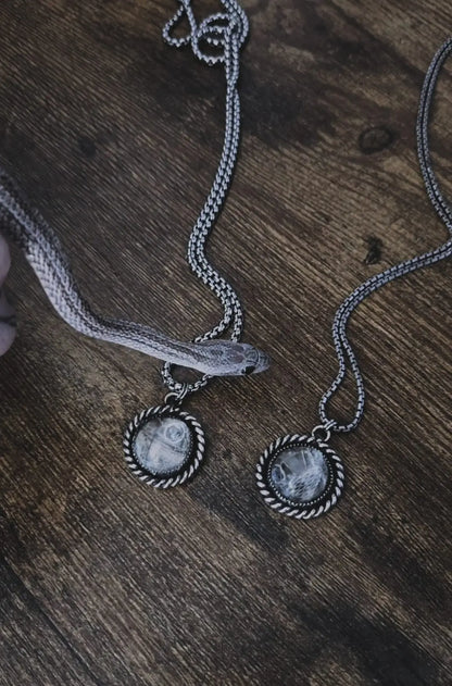 Custom Round Memorial Necklace - Book of Kissu