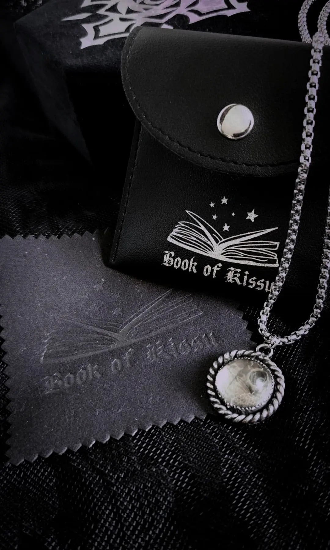 Custom Round Memorial Necklace - Book of Kissu