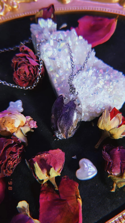 Purple Flower Necklace