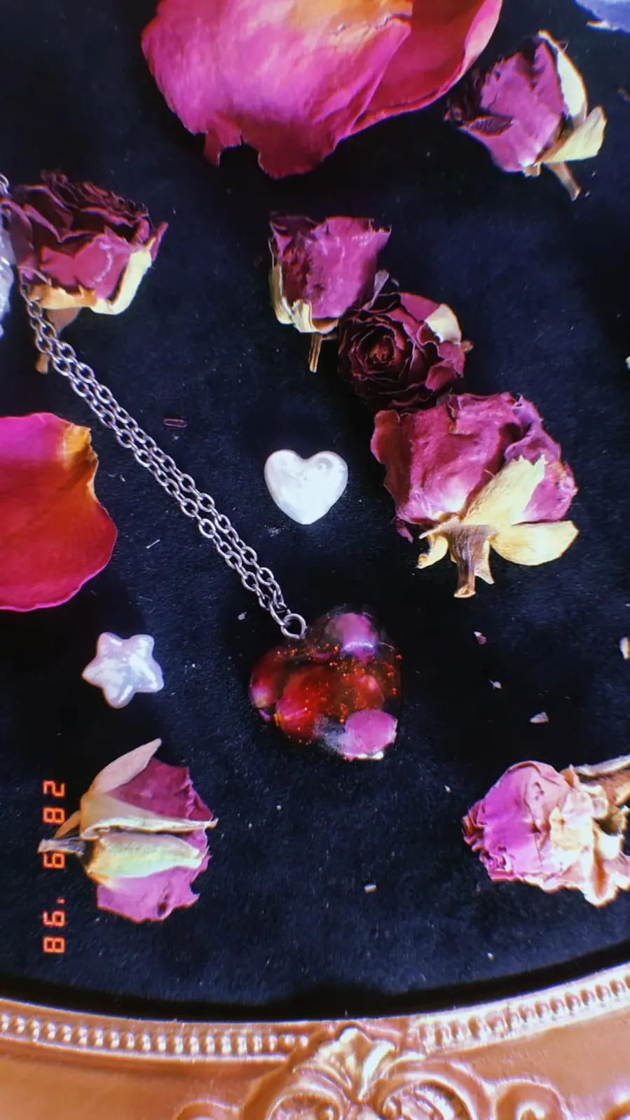 Crimson Spark Necklace Book of Kissu