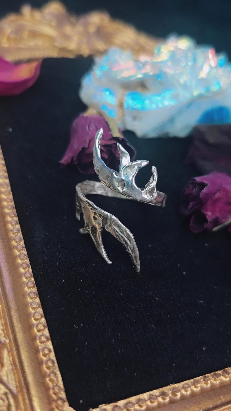 Wyrmbranch - Adjustable Silver Ring