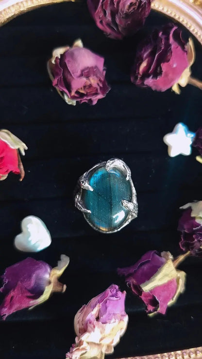 Cosmic Blue Ring - UK P / US 8 Book of Kissu