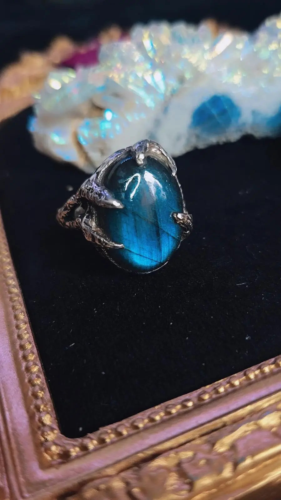 Cosmic Blue Ring - UK P / US 8 Book of Kissu