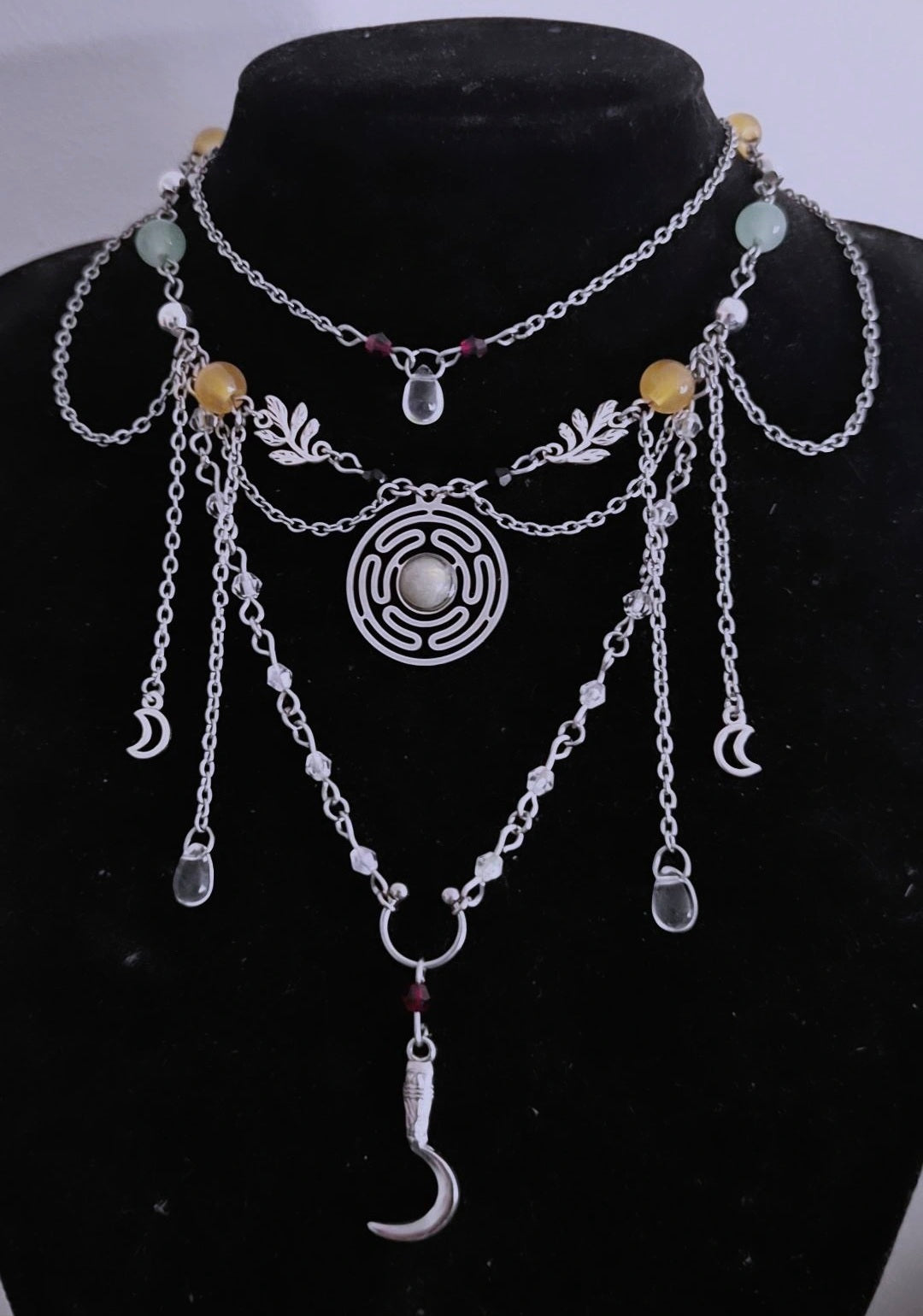 Greek goddess necklace, hecate necklace, melinoe necklace, hades necklace