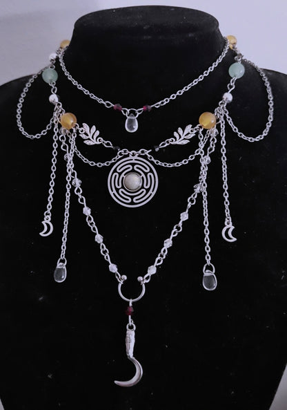 Greek goddess necklace, hecate necklace, melinoe necklace, hades necklace