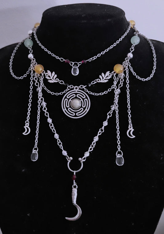 Greek goddess necklace, hecate necklace, melinoe necklace, hades necklace