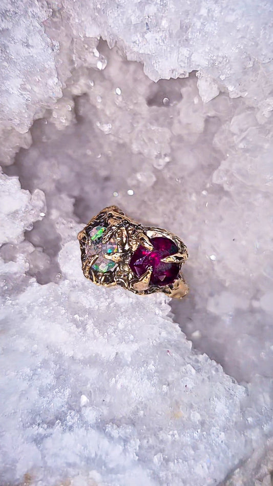 Opal Heart Ring Book of Kissu