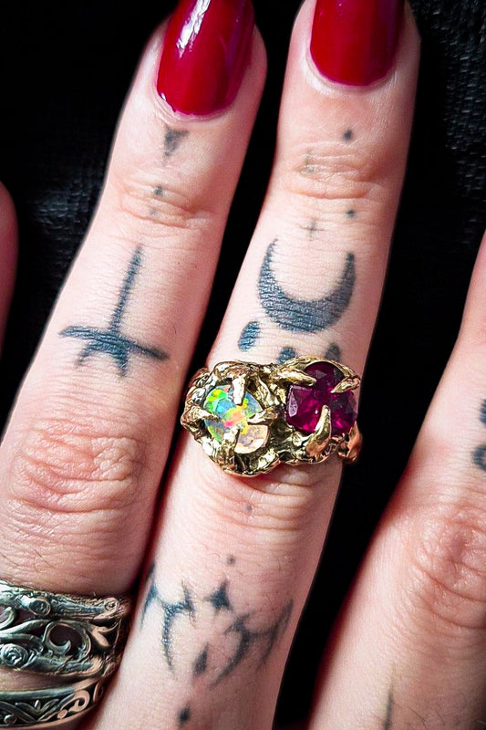 Opal Heart Ring Book of Kissu