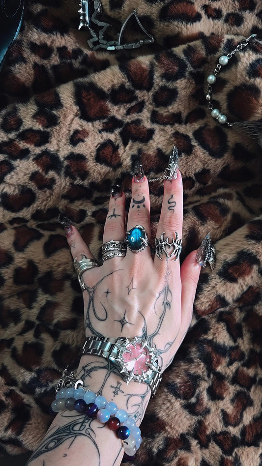 Cosmic Blue Ring - UK P / US 7 1/2
